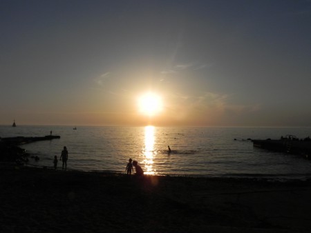 Der Strand von Umag, eine schöne Stimmung 
